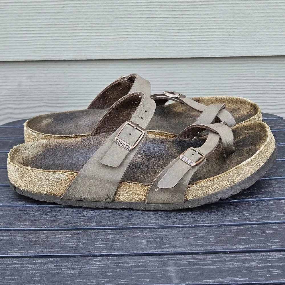 Birkenstock Mayari Brown Leather Sandal Womens Shoes EU Size 41